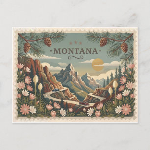 Vintage Montana-reisposter Kunst Briefkaart
