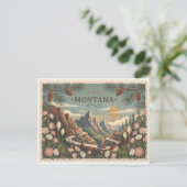 Vintage Montana-reisposter Kunst Briefkaart (Staand voorkant)