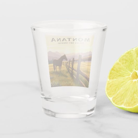 Vintage Montana Shot Glas (Achterkant)