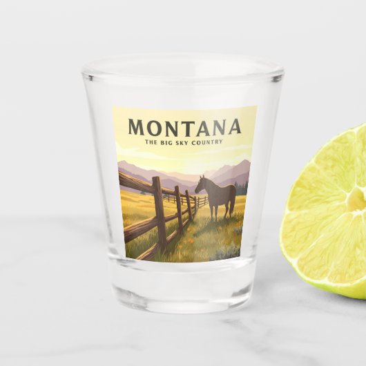 Vintage Montana Shot Glas (Voorkant)