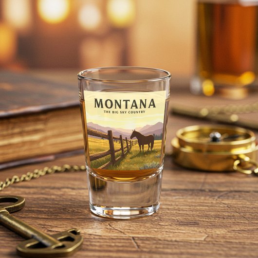 Vintage Montana Shot Glas