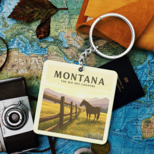 Vintage Montana Sleutelhanger