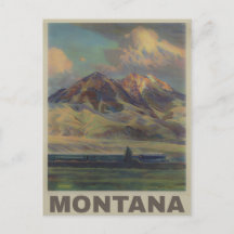 Vintage Montana Travel Briefkaart