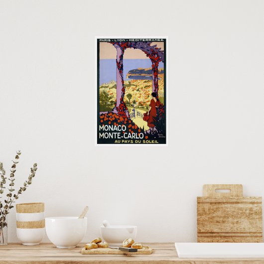 Vintage, Monte-Carlo Poster (Keuken)