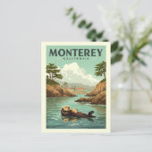 Vintage Monterey California Briefkaart (Staand voorkant)