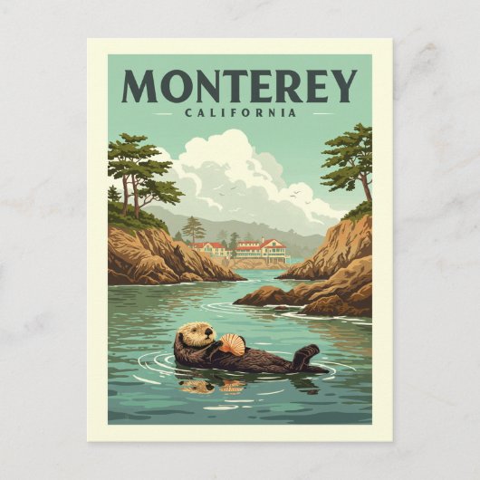 Vintage Monterey California Briefkaart (Voorkant)