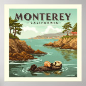 Vintage Monterey California Poster (Voorkant)