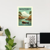 Vintage Monterey California Poster (Thuiskantoor)