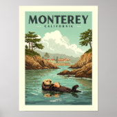 Vintage Monterey California Poster (Voorkant)