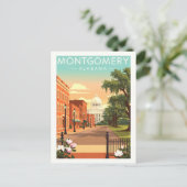 Vintage Montgomery Alabama Briefkaart (Staand voorkant)
