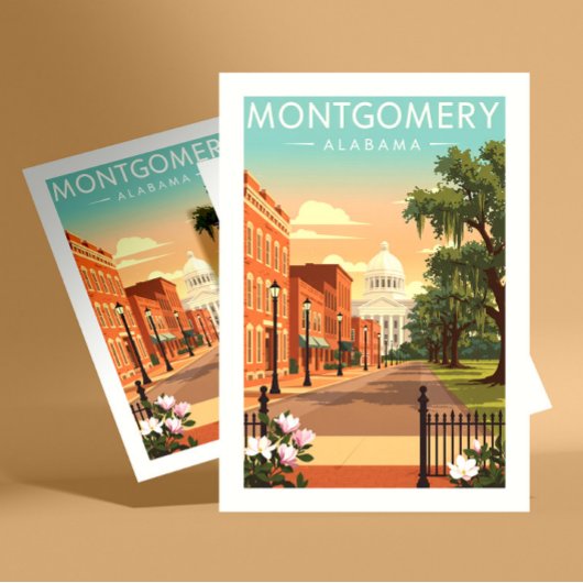 Vintage Montgomery Alabama Briefkaart