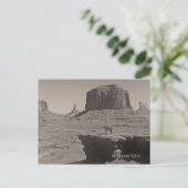 Vintage Monument Valley Cowboy Souvenir Briefkaart (Staand voorkant)