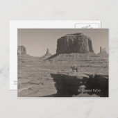 Vintage Monument Valley Cowboy Souvenir Briefkaart (Voorkant / Achterkant)