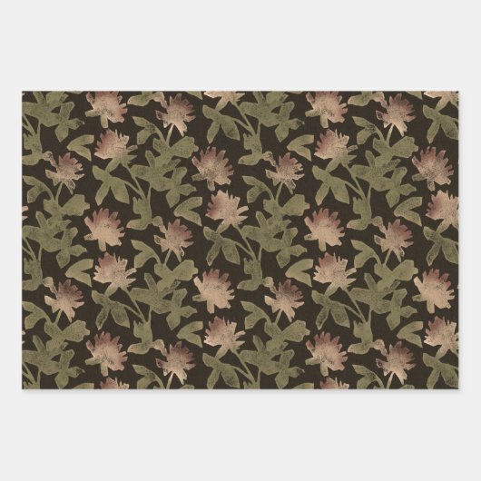 Vintage Moody Christmas Wrapping Paper Sheets (Voorkant)