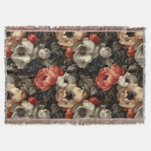 Vintage Moody Florale Worpdeken – Donkere Cottage