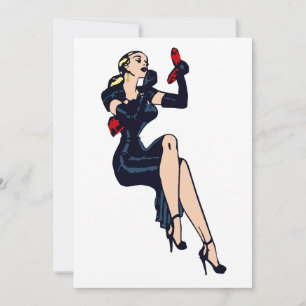 Vintage mooie blonde retro glamour girl pin-up