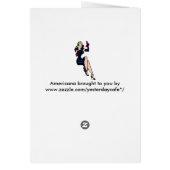 Vintage mooie blonde retro glamour meisje pin-up (Achterkant)