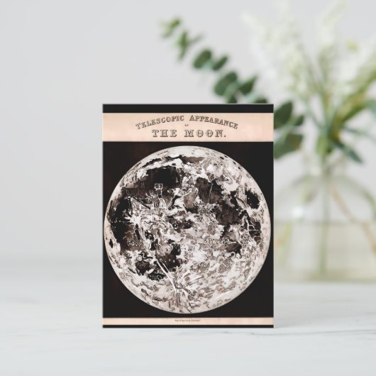 Vintage Moon Briefkaart (Staand voorkant)