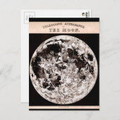 Vintage Moon Briefkaart (Voorkant / Achterkant)