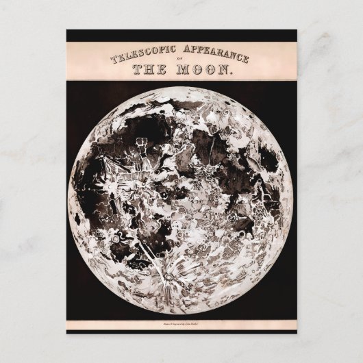 Vintage Moon Briefkaart (Voorkant)