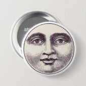 Vintage Moon Face Button (Voorkant /achterkant)