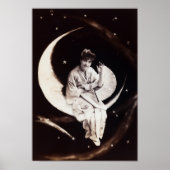 Vintage Moon Lady Poster (Voorkant)