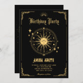 Vintage Moon Sun boho art symbol birthday Kaart (Voorkant / Achterkant)