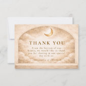 Vintage Moonlight Romance Wedding Bedankkaart (Voorkant)