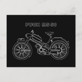 Vintage Moped PUCH MS 50 Briefkaart