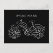 Vintage Moped PUCH MS 50 Briefkaart (Voorkant)