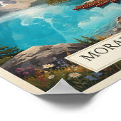 Vintage Moraine Lake Canada Reisposter | Canada Poster (Hoek)