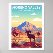 Vintage Moreno Valley Californië Poster (Voorkant)