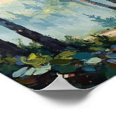Vintage Morning Mist Forest Art Poster (Hoek)
