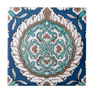 Vintage Moroccan Teal & Blue Floral Pattern Tegeltje