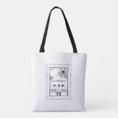 Vintage Morocco Stamp Art Tote Bag (Achterkant)