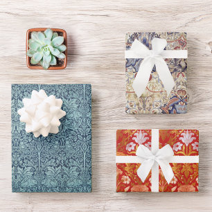 Vintage Morris Floral Konijn Artisjok Roos & Lelie Inpakpapier Vel