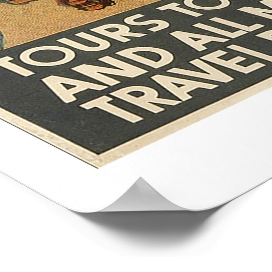 Vintage Moskou Intoerist Poster (Hoek)