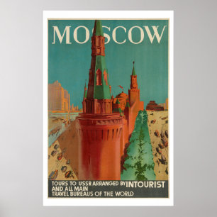 Vintage Moskou Intoerist Poster