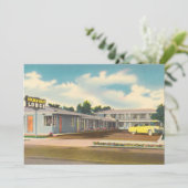 Vintage motel, Golden West Lodge hotel met palmen (Staand voorkant)