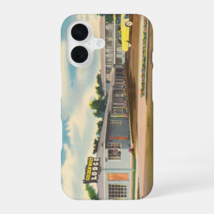 Vintage motel, Golden West Lodge hotel met palmen iPhone 16 Hoesje