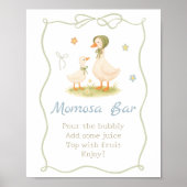 Vintage Mother Goose Baby Shower Momosa Bar Poster (Voorkant)