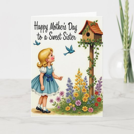 Vintage Mothers Day Art Card Kaart (Voorkant)