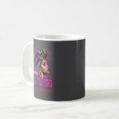Vintage Motivational Suprt Breast Cancer Awareness Koffiemok (Voorkant links)