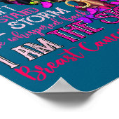 Vintage Motivational Suprt Breast Cancer Awareness Poster (Hoek)