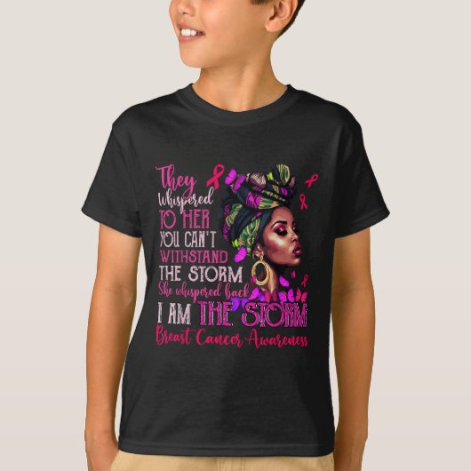 Vintage Motivational Suprt Breast Cancer Awareness T-shirt (Voorkant)