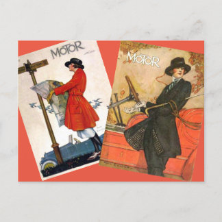 "Vintage Motor Magazine Covers" Briefkaart