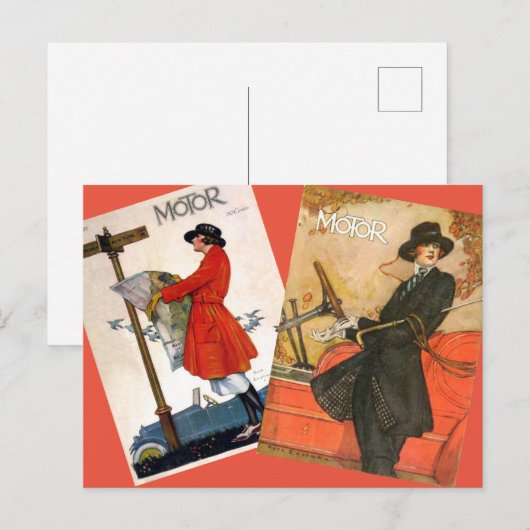 "Vintage Motor Magazine Covers" Briefkaart (Voorkant / Achterkant)