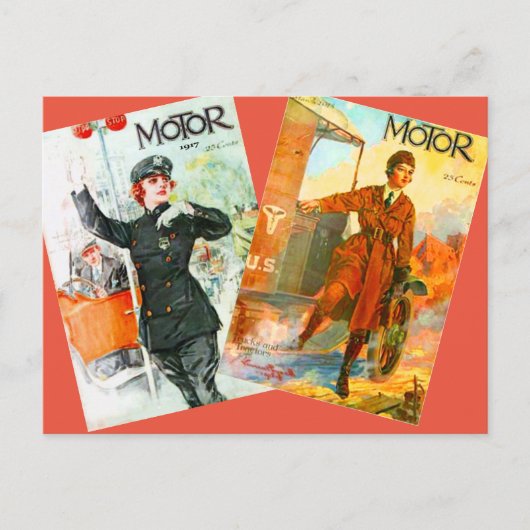 "Vintage Motor Magazine Covers" Briefkaart (Voorkant)