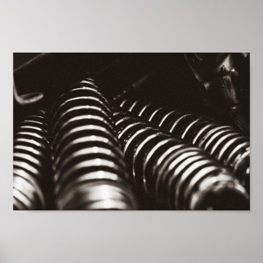 Vintage Motorbike Motorcycle Bike Shocks Poster (Voorkant)