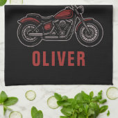 Vintage Motorcycle 60th Birthday Bike Theedoek (Gevouwen)